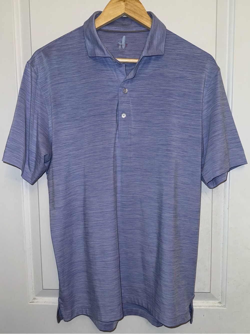 johnnie-O Featherweight Performance Polo in Heathered Purple - EUC